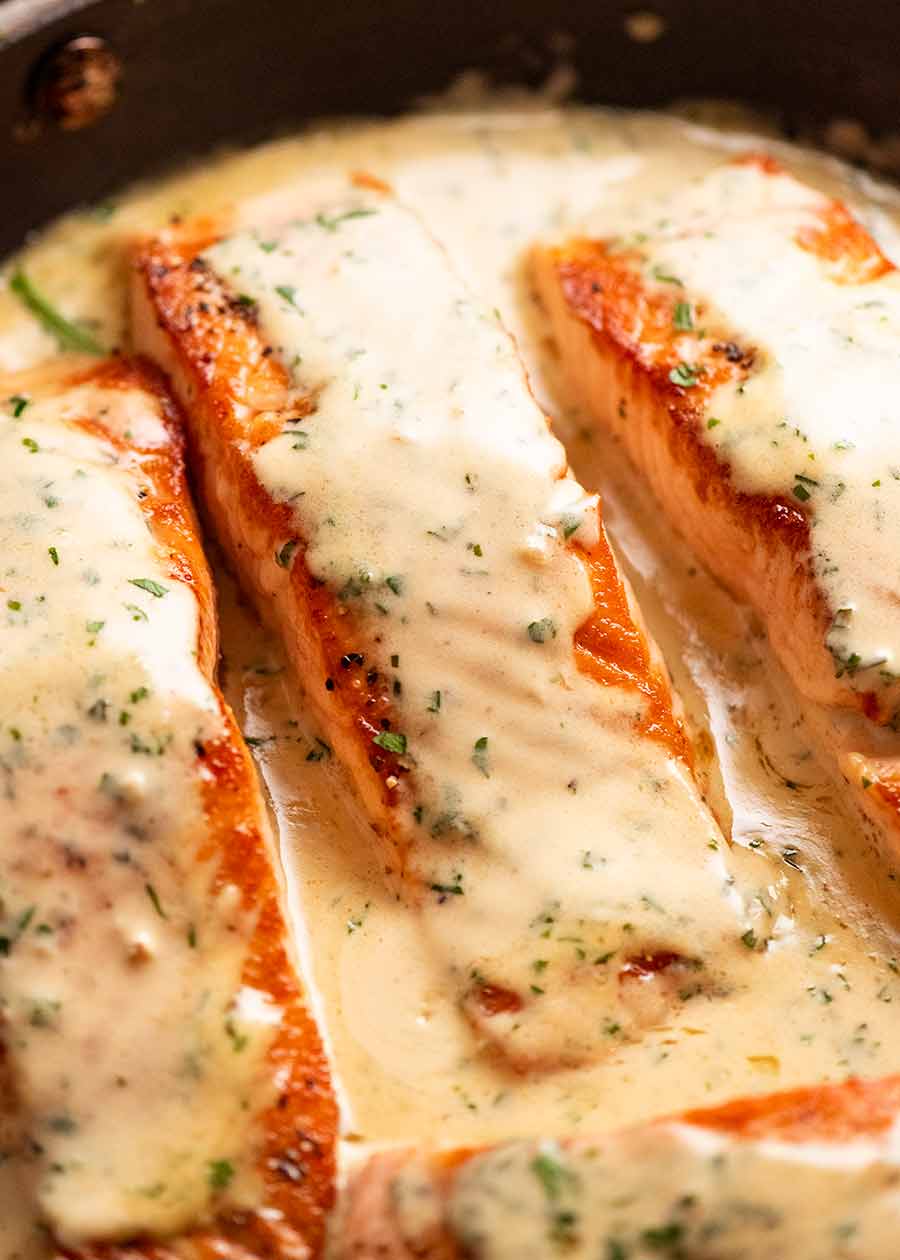 白汁香煎三文魚 Creamy White Sauce Salmon