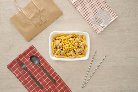 粟米忌廉雞配長通粉 Creamy Chicken with Corn over Penne