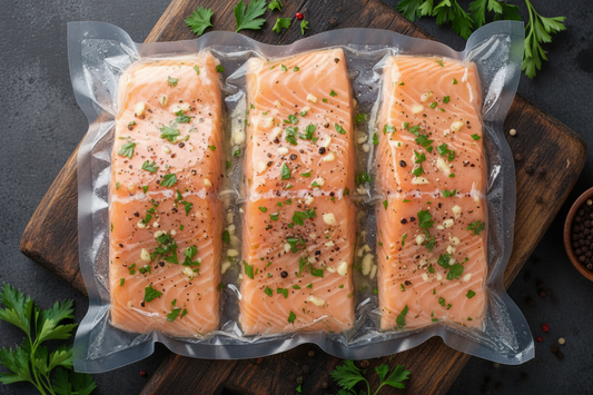 蒜蓉牛油香草慢煮三文魚 Sous Vide Salmon with Garlic Butter and Parsley (Cooked and Delivered in a Vacuum Bag)